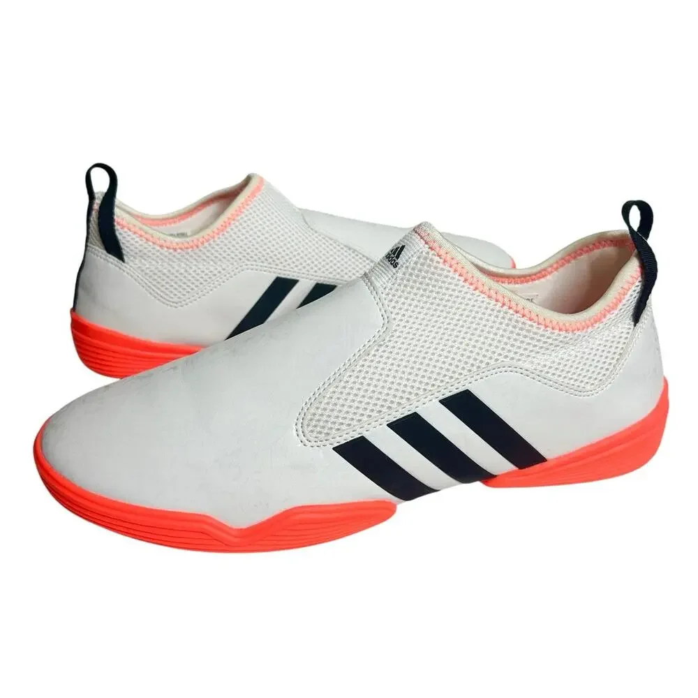 Adidas The Contestant Taekwondo Shoes Neon Orange White Size 11 Mens Slip On MMA